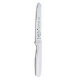 Cuțit de bucătărie zimțat alb - 11 cm | F.Dick 8501511-05 este potrivit pentru toate operațiunile mărunte din bucătărie: tai cu el legume, fructe și produse de patiserie fragede