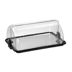 Vitrină frigorifică SW10KP | Bartscher A500468, cu capac rulant transparent, destinată servirii diverselor preparate dulci și sărate.