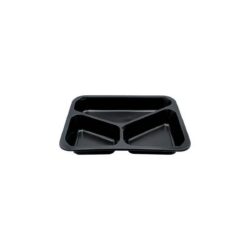 Caserolă meniu termosigilabilă - cu trei compartimente - 50 buc - 227x178x40 mm