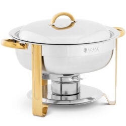 Chafing dish-ul rotund - 4,5 l | model: RCCD-RT17_4.5LG este destinat în primul rând restaurantelor, bufetelor, hotelurilor, unităților de alimentație.