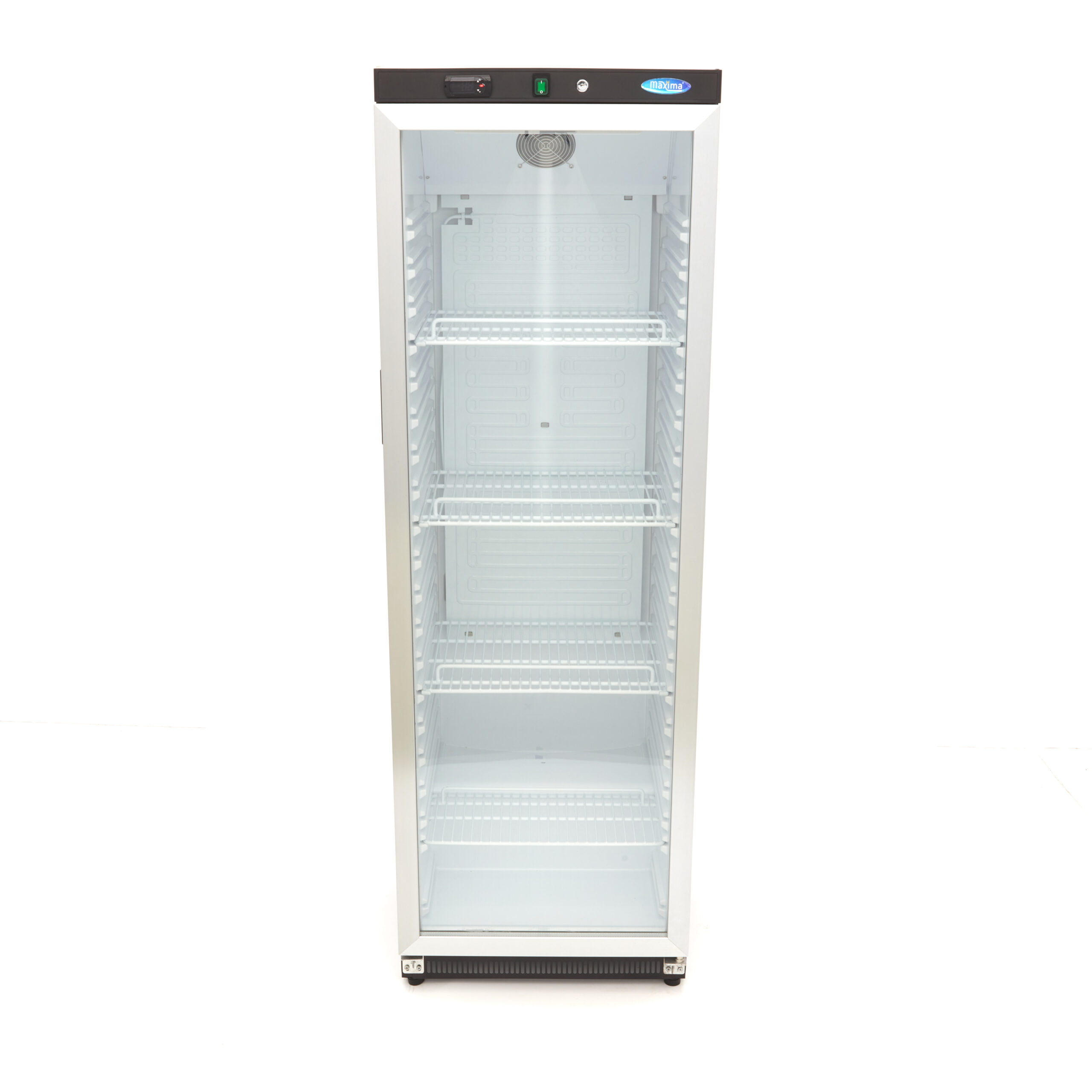 Dulap frigorific 400 l ușă din sticlă negru Maxima 09405020 1 scaled 1