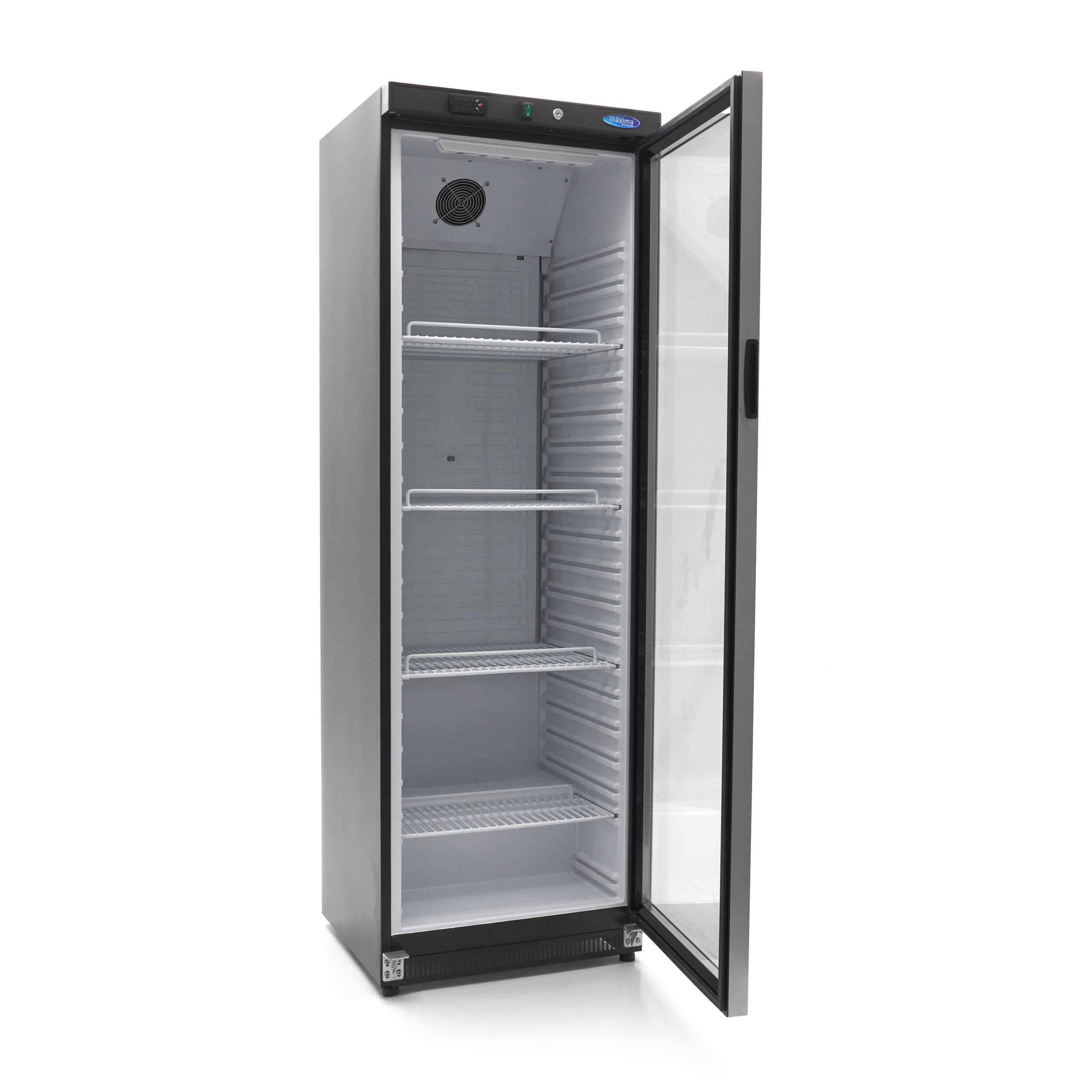 Dulap frigorific 400 l ușă din sticlă negru Maxima 09405020 3 scaled 1