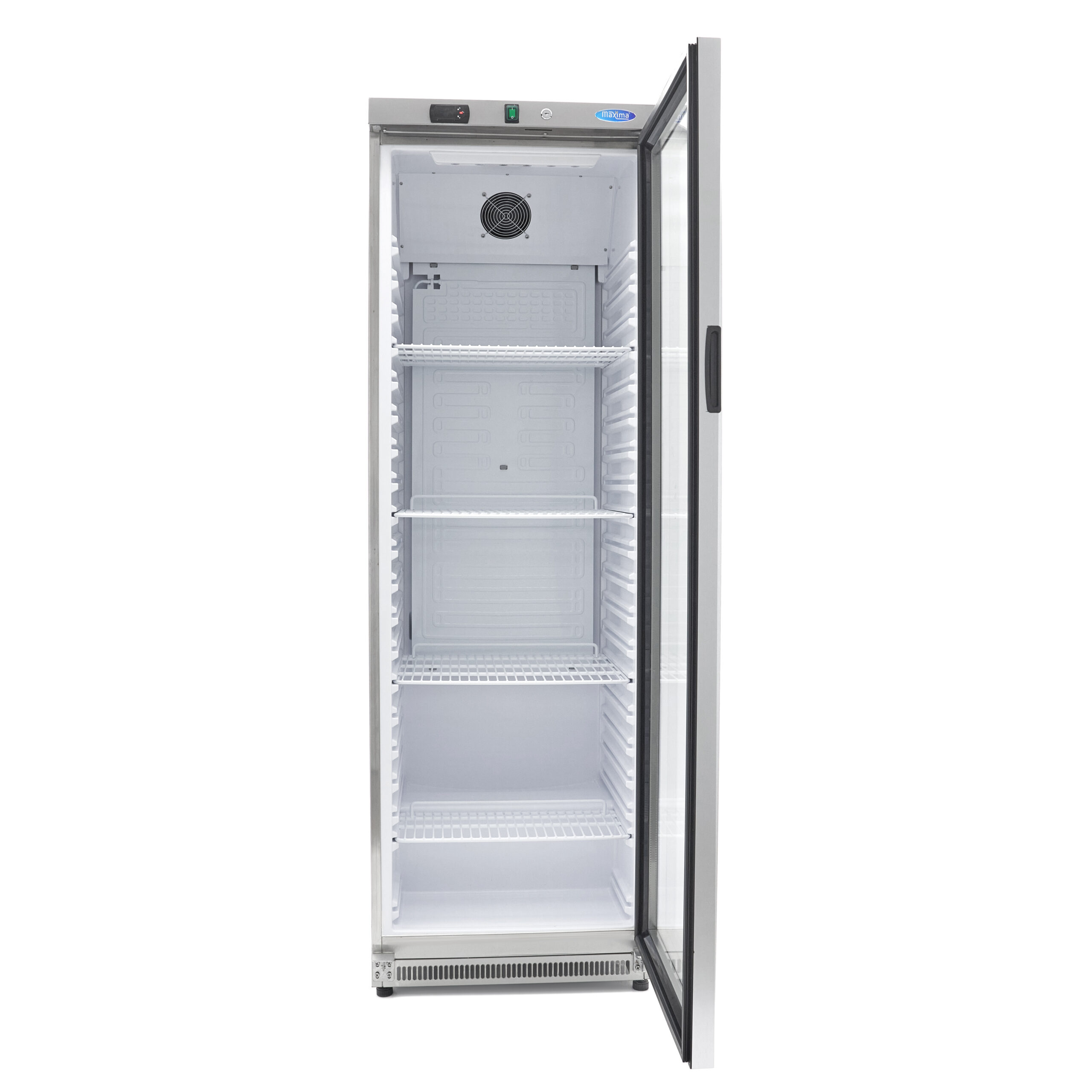 Dulap frigorific 400 l ușă din sticlă inox Maxima 09405022 1 1 scaled 1