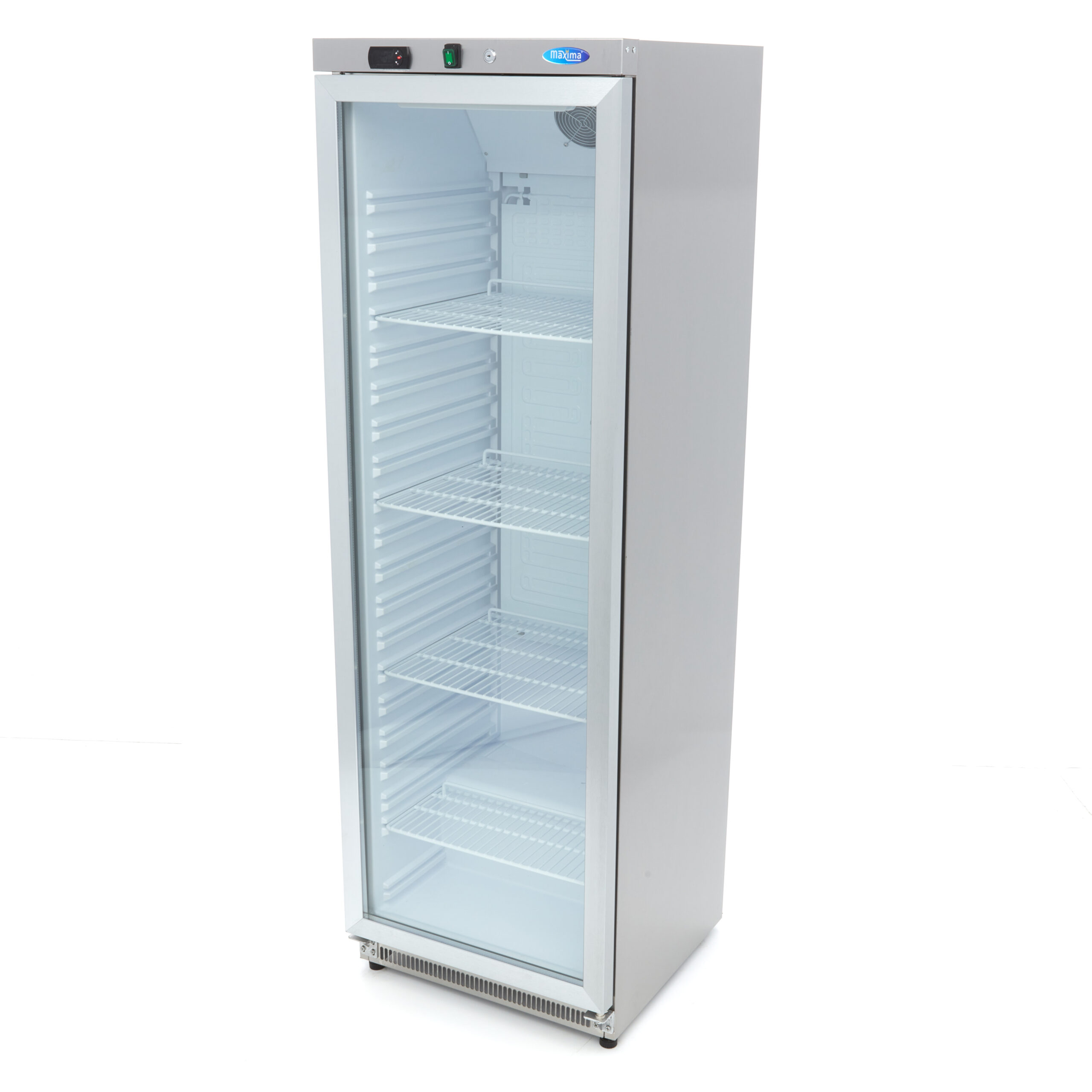 Dulap frigorific 400 l ușă din sticlă inox Maxima 09405022 3 scaled 1