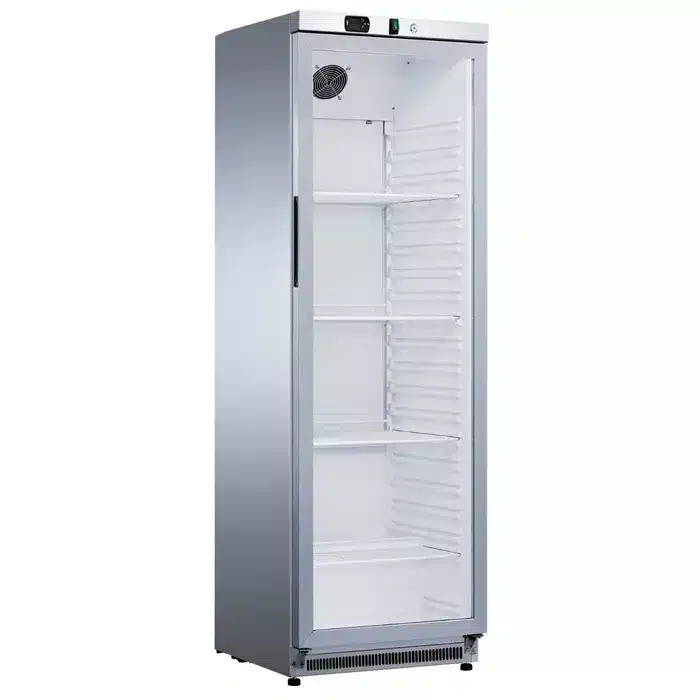 Dulap frigorific 400 l ușă din sticlă inox Maxima 09405022