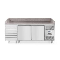 Masă frigorifică cu blat de granit - 250 L - 7 sertare | Arktic 232842