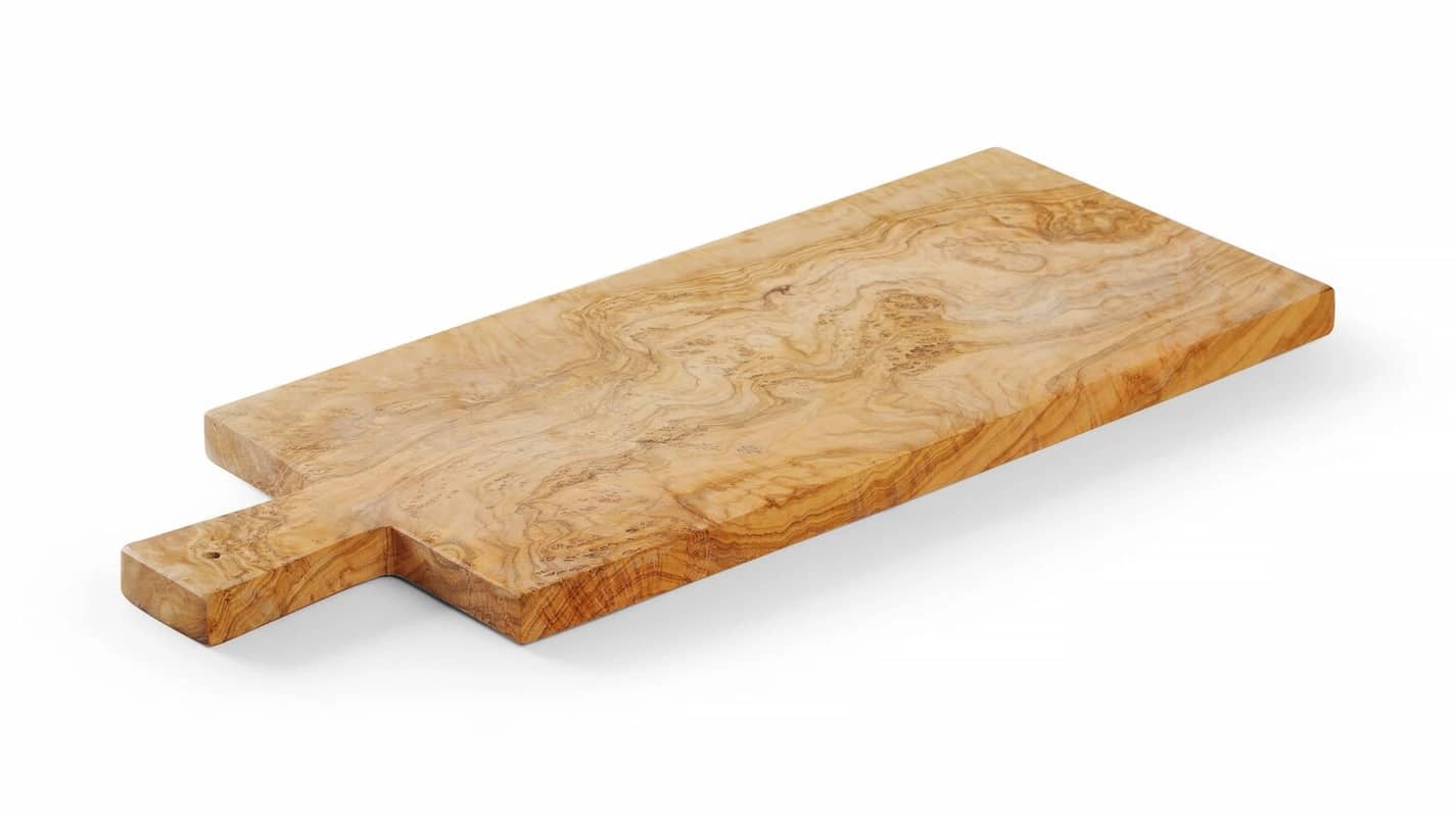 Platou de servire - 480x190x22 mm | Hendi 505434 Platoul de servire - 480x190x22 mm | Hendi 505434 din lemn de măslin se remarcă în primul rând printr-un design original, datorită căruia va decora orice masă și va servi drept fundal elegant pentru gustări.