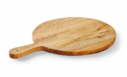 Platou de servire - Ø 320 mm | Hendi 505380 Platoul de servire - Ø 320 mm | Hendi 505380 din lemn de măslin se remarcă în primul rând printr-un design original, datorită căruia va decora orice masă și va servi drept fundal elegant pentru gustări.