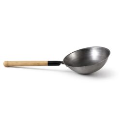 Tigaie wok - Ø 30 cm - oțel carbon - mâner din lemn