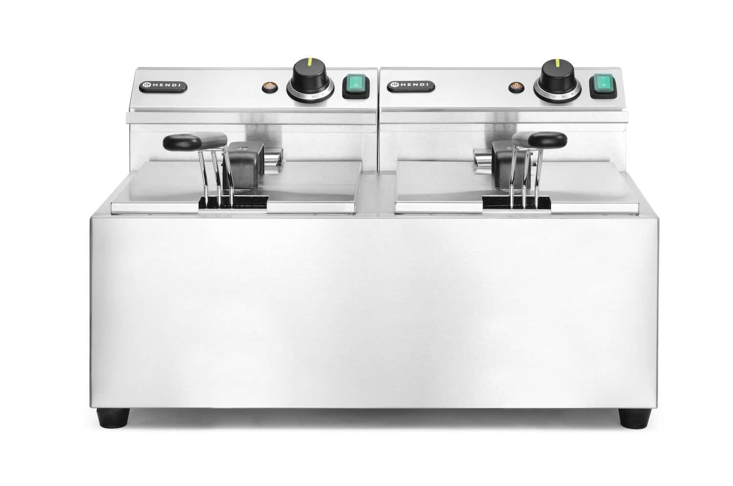Friteuză electrică - Profi Line - 2 x 8 L - 230V/7000W | Hendi 207307 - imagine 2