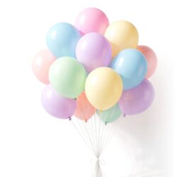 Baloane din latex pastelate, 25 cm, set de 50 buc. Culori delicate pentru o decorațiune elegantă la petreceri, evenimente și alte ocazii speciale.