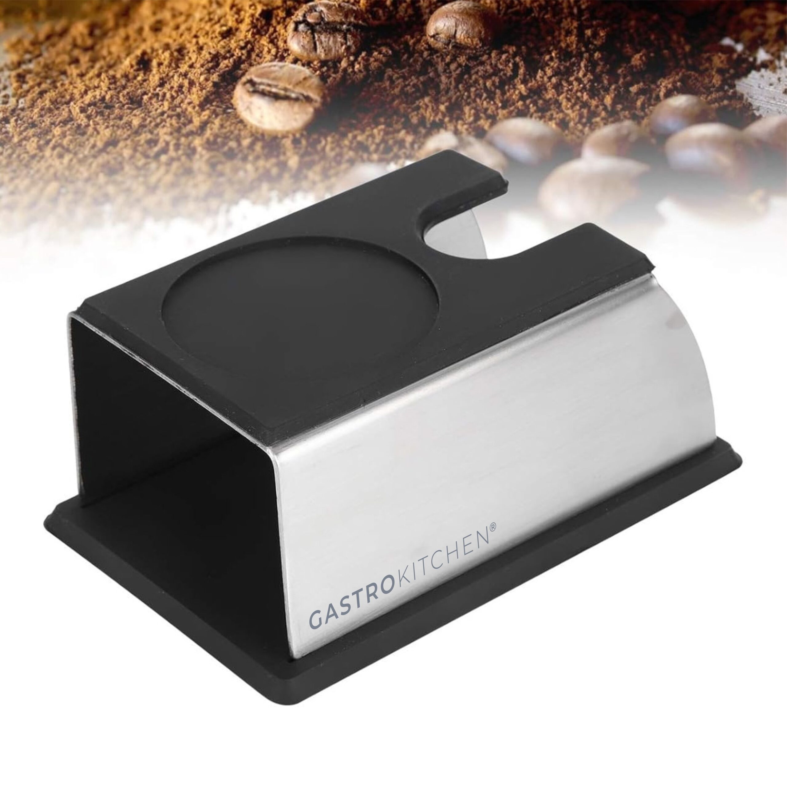 Suport practic pentru tamper și portafiltru, pentru orice barista. Stabil, rezistent și blând cu blatul. Accesoriu ideal pentru espresso la cafenea sau acasă.