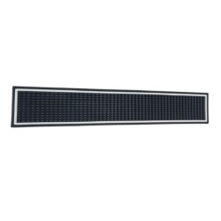 Covoraș de bar îngust, din PVC rezistent, ideal pentru blaturi de bar și zone de servire. Dimensiune 60 × 10 cm, grosime 1 cm. Previne scurgerea lichidelor, protejează suprafața de umezeală și oferă un loc stabil pentru pahare sau shakere. Se curăță ușor și are o durată lungă de viață.