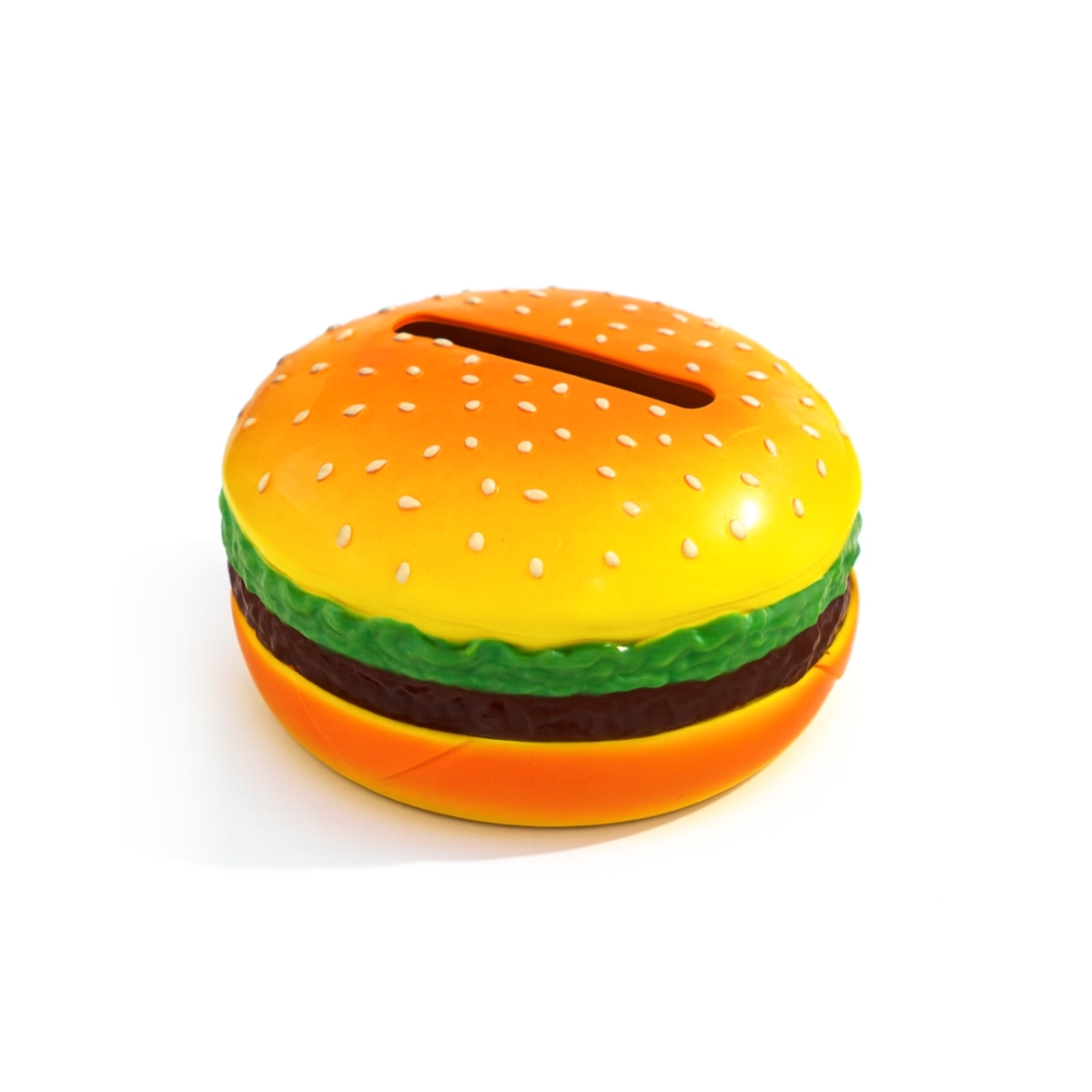 Suport original pentru șervețele, în formă de burger. Dimensiuni 17,5 × 8,5 cm, plastic alimentar. Decorațiune amuzantă pentru bucătărie, restaurant sau bistro.