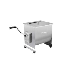 Malaxor manual de carne din oțel inoxidabil, cu capacitate de 5 kg. Ideal pentru prepararea compozițiilor de cârnați, caltaboși sau carne tocată.
