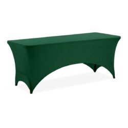Husă pentru mese dreptunghiulare – verde – 180 cm, potrivită pentru diverse dimensiuni și modele de mese datorită elasticității extreme; fabricată din elastan.