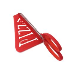 Foarfecă practică pentru pizza, cu lopățică integrată pentru servire ușoară. Fabricată din oțel 2Cr13 și plastice rezistente PP și TPR. Lungime 33 cm.