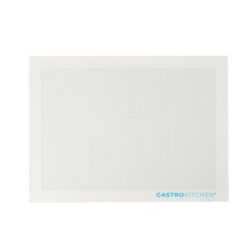 Covăraș de silicon alb pentru copt, dimensiuni 40 × 30 cm, grosime 0,7 mm. Fabricat din silicon alimentar de calitate, potrivit pentru cuptor și congelator.