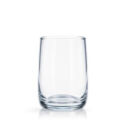 Pahar de sticlă transparent 300 ml cu bază robustă, diametru 6,9 cm, ideal pentru băuturi.