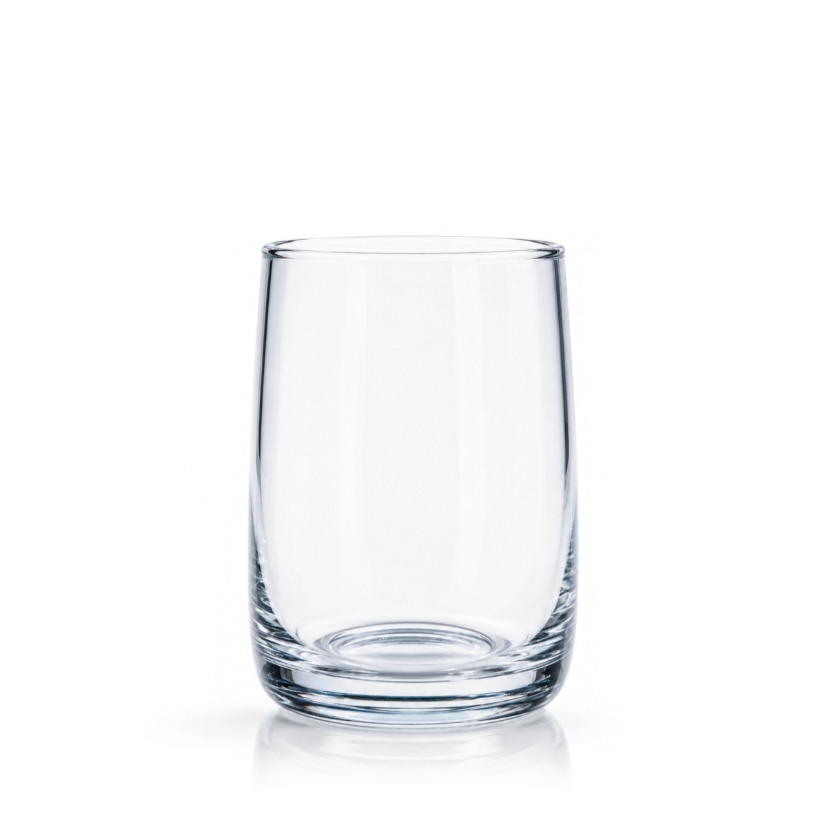Pahar de sticlă transparent 300 ml cu bază robustă, diametru 6,9 cm, ideal pentru băuturi.