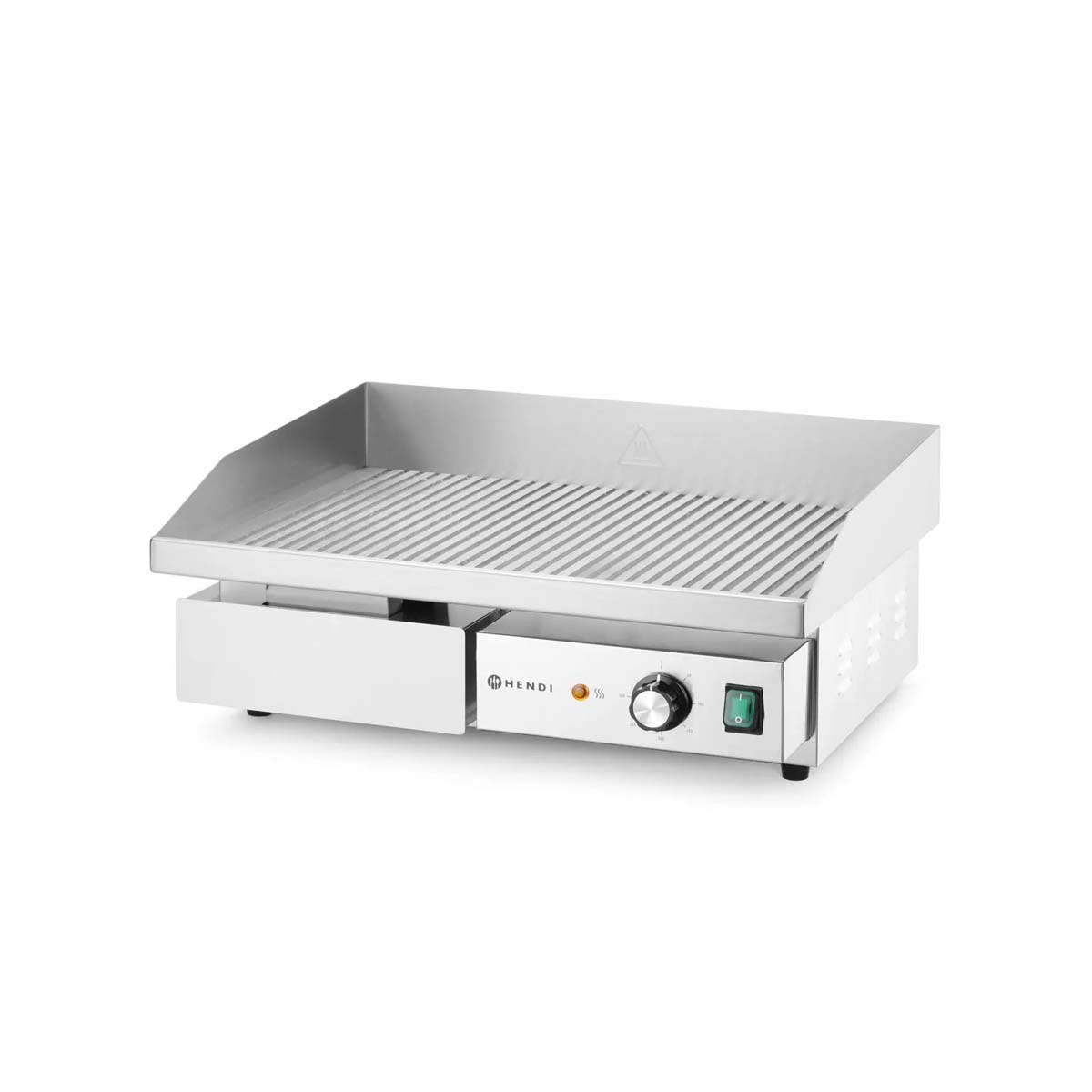Placă de grătar - striată - 3000 W - Budget Line Hendi 154984 este un ajutor practic, care se va potrivi excelent pentru prepararea preparatelor la grătar.