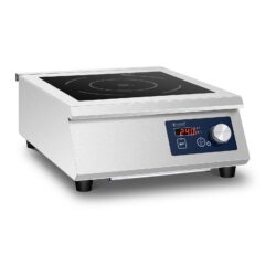 Plită cu inducție | 33 cm 5000 W este un echipament compact, care nu ocupă mult spațiu și vă permite să preparați o gamă largă de preparate.