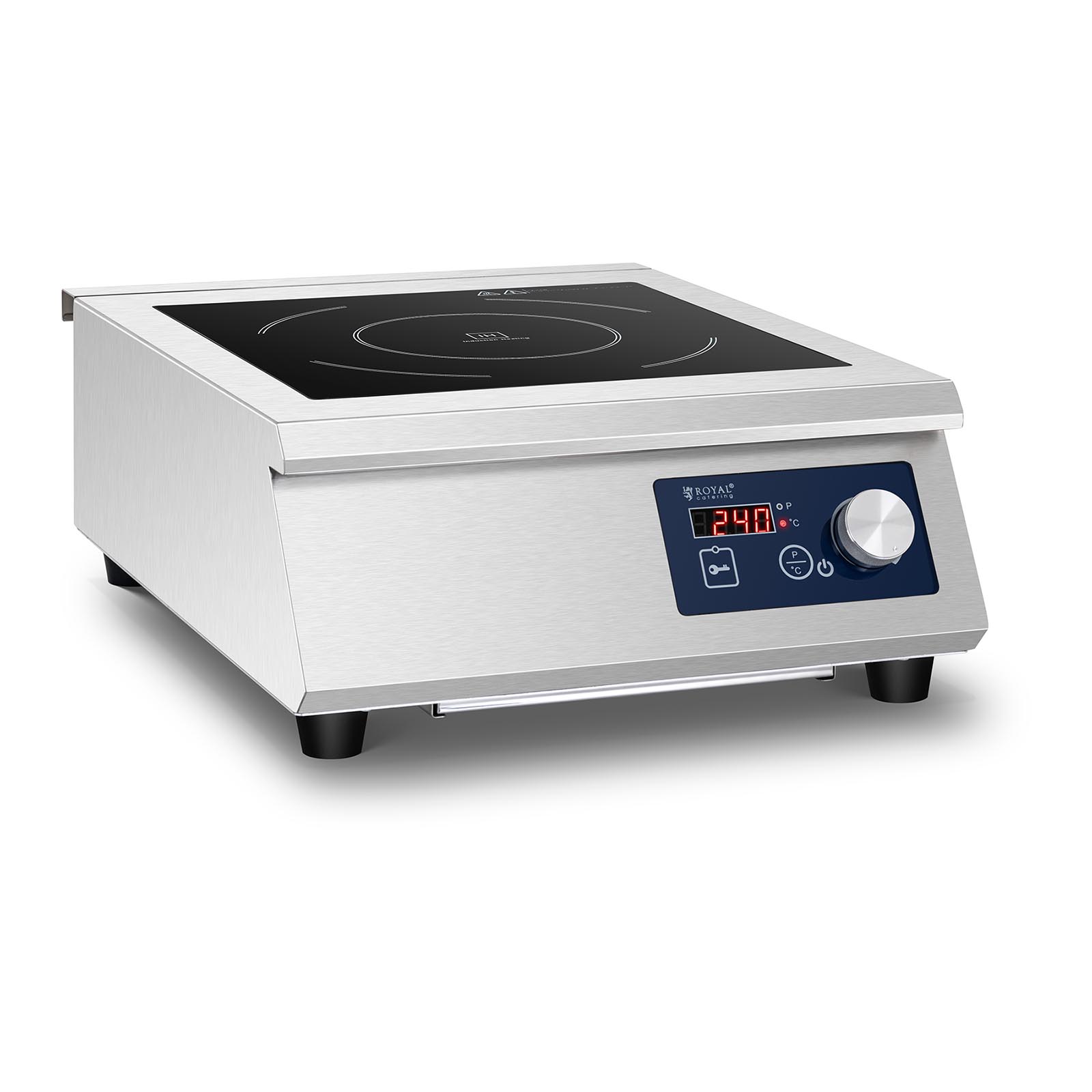 Plită cu inducție | 33 cm 5000 W este un echipament compact, care nu ocupă mult spațiu și vă permite să preparați o gamă largă de preparate.