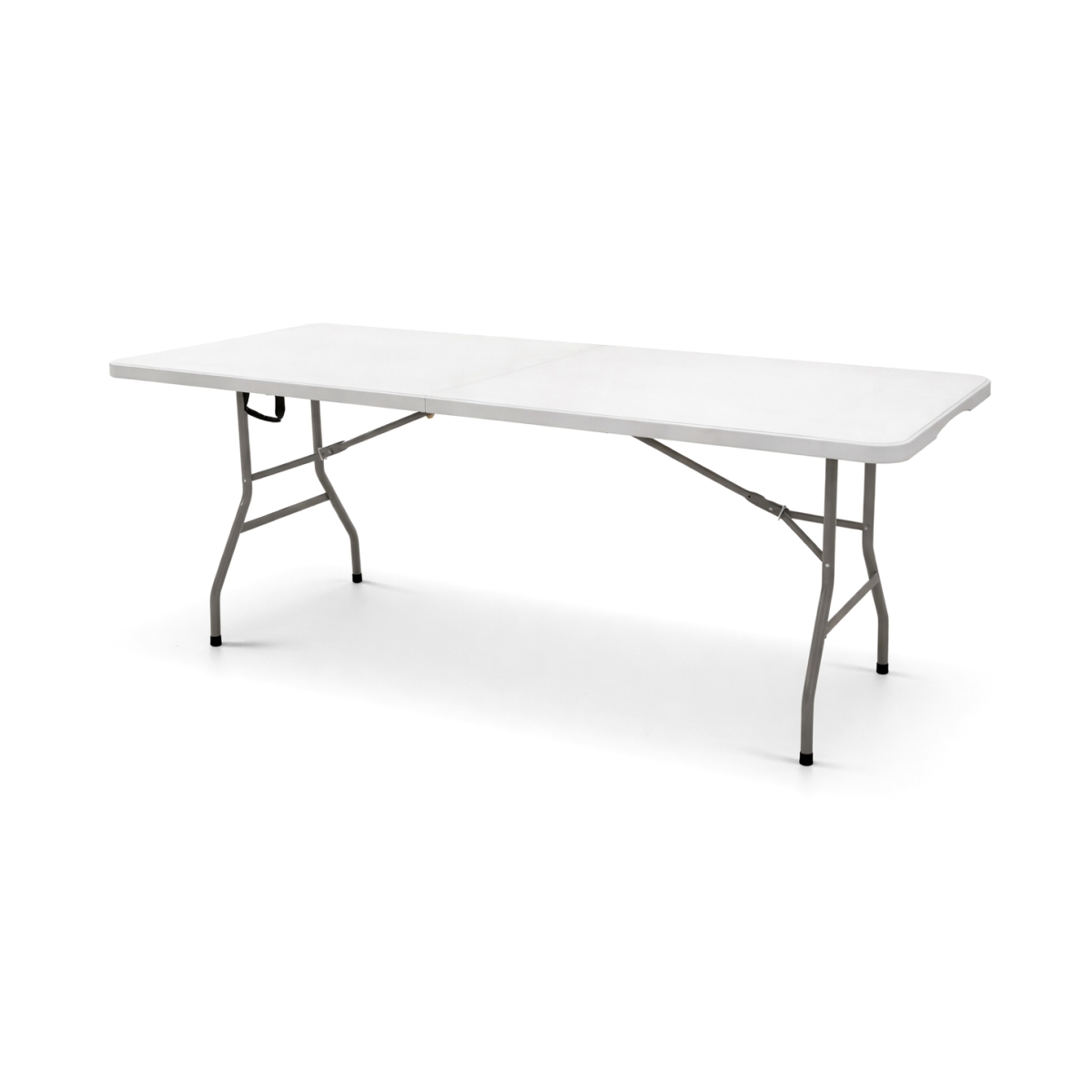 Masă pliantă pentru catering, 183×75×74 cm, din polietilenă rezistentă. Potrivită pentru interior și exterior, ușor de pliat și de transportat.
