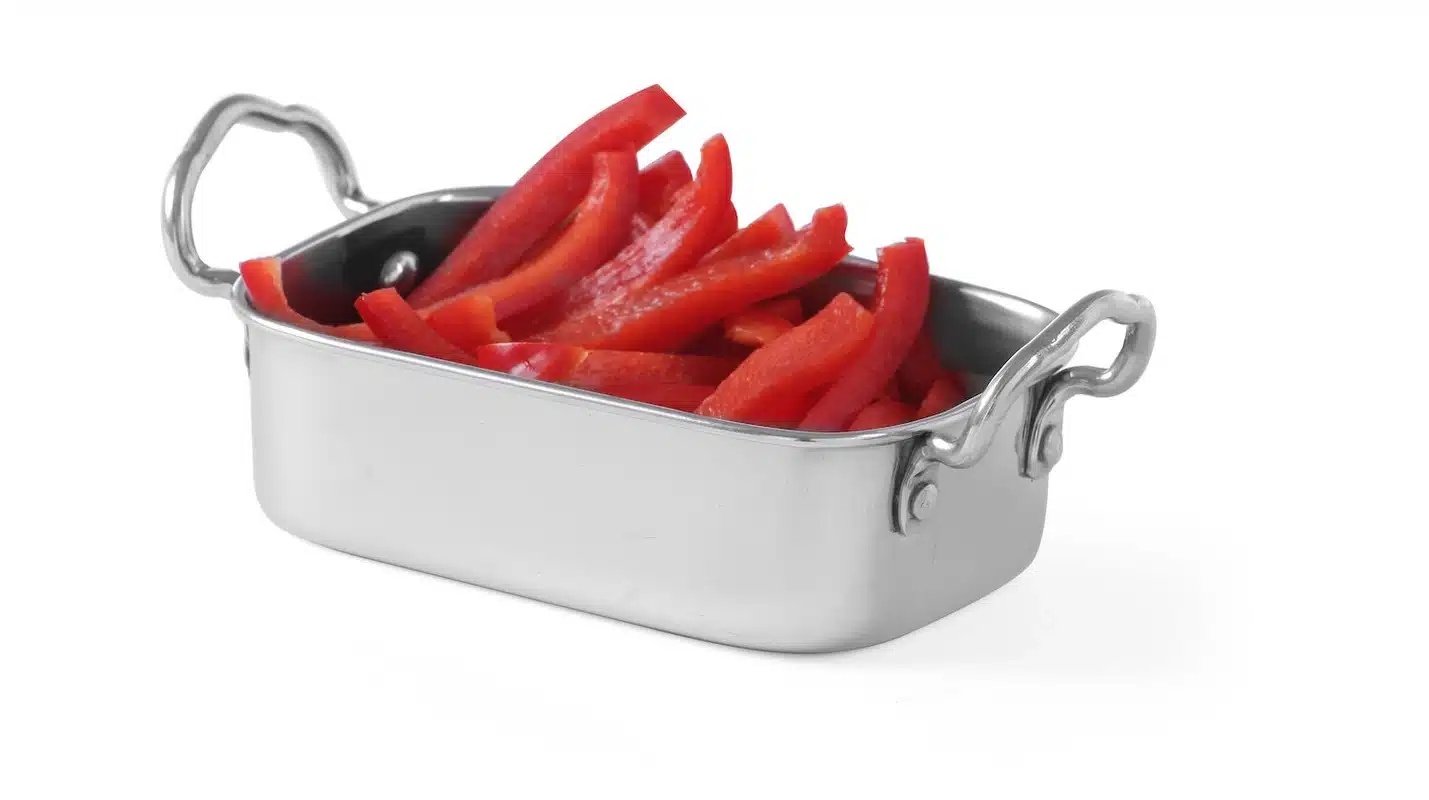 Mini tavă de servire din inox, 196x95x70 mm.