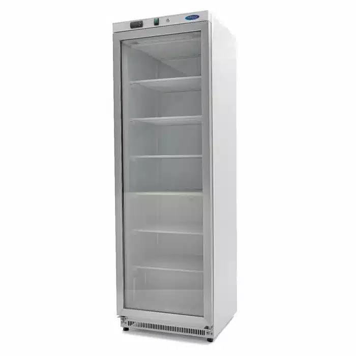 Dulap de congelare cu ușă din sticlă 400 l alb Maxima 09405019