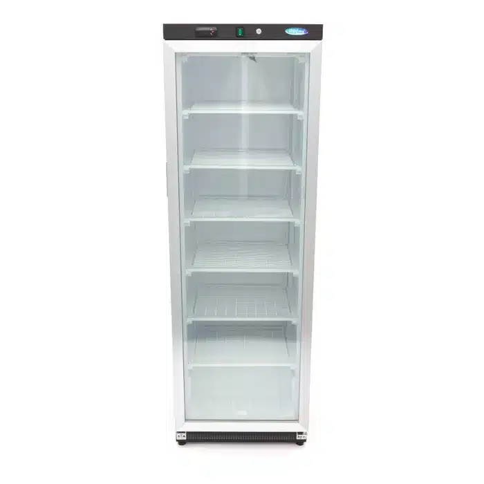 Dulap de congelare cu ușă din sticlă 400 l negru Maxima 09405021 2