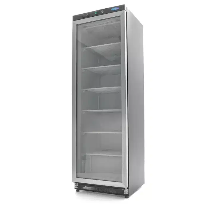 Dulap de congelare cu ușă din sticlă 400 l negru Maxima 09405021