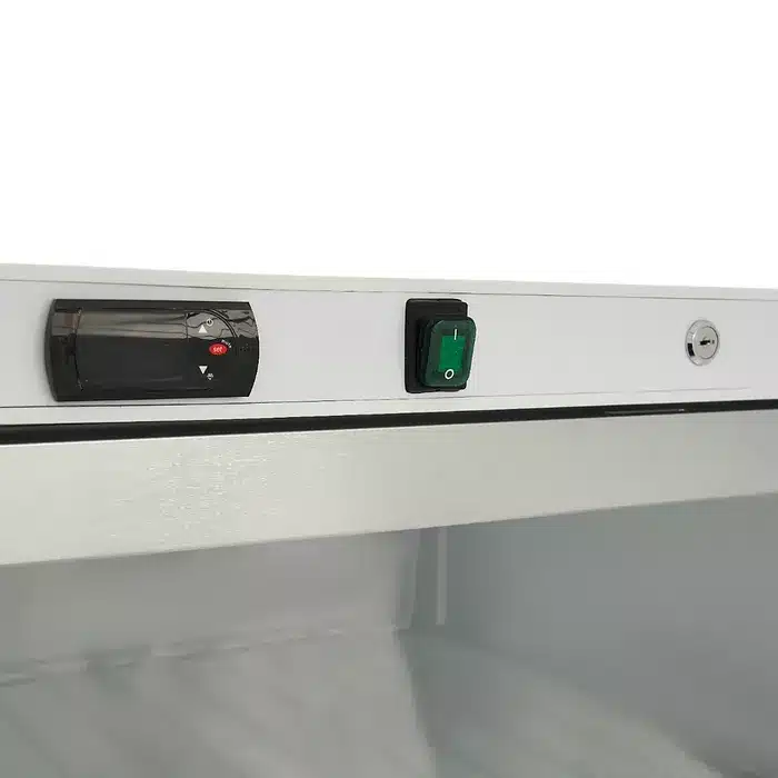 Dulap de congelare cu ușă din sticlă 600 l alb Maxima 09405031 6