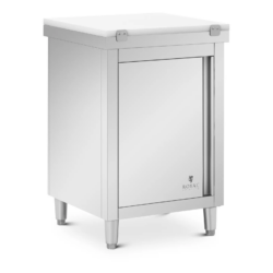 Dulapul de lucru din inox ECO - 60 x 60 cm | RCBWC-6060 se pretează, datorită dimensiunilor sale, în orice restaurant, cantină, brutărie sau hotel.