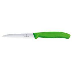 Cuțit pentru legume 10 cm zimțat - verde | Victorinox 6.7736.L4
