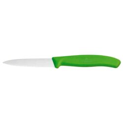 Cuțit pentru legume 8 cm zimțat - verde | Victorinox 6.7636.L114