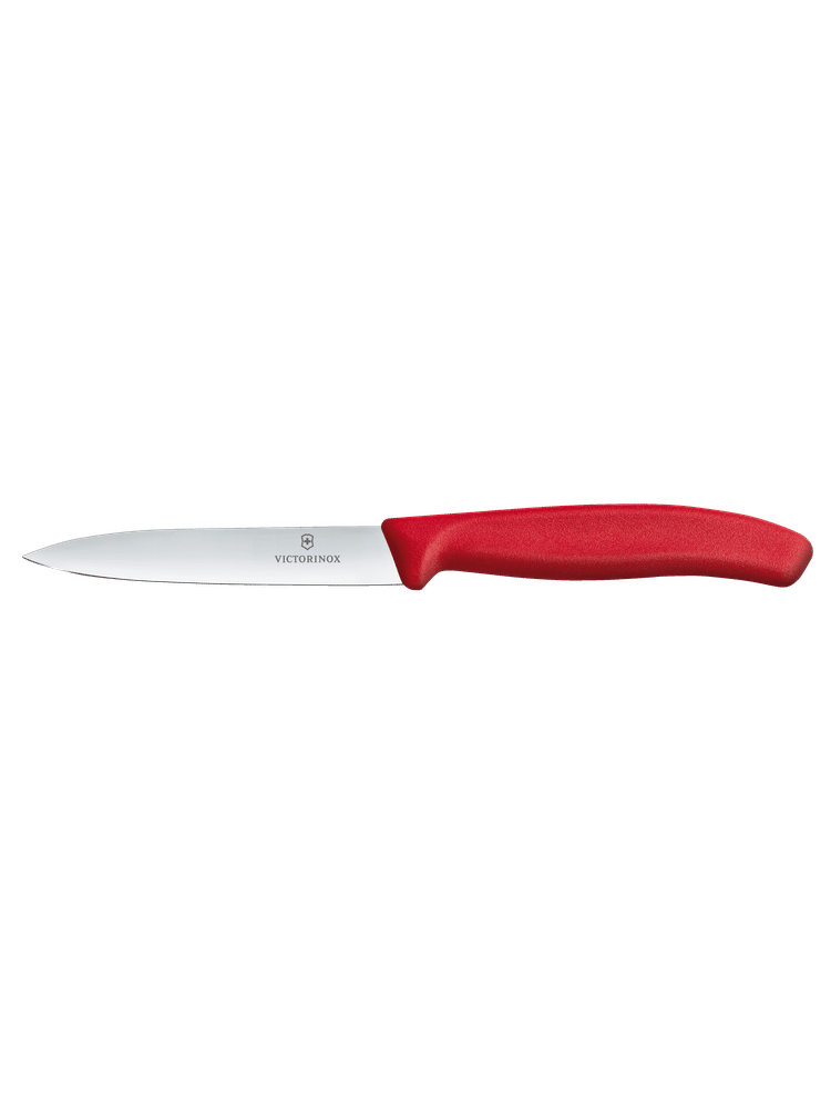 Cuțit pentru legume 10 cm - roșu | Victorinox 6.7701