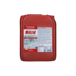 Soluție sanitară de curățare și decalcifiere, în ambalaj de 10 litri.