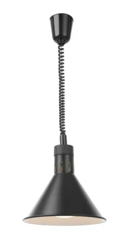 Lampă de încălzire - suspendată - 250 W - neagră | Hendi 273845
