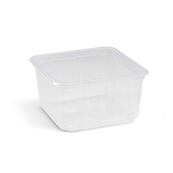 Caserolă (PP) Quadroboxx transparent 115 x 115 x 61 mm 500ml [50 buc]