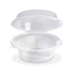 Bol pentru salată (PP) cu capac bombat transparent 2200ml [25 buc]