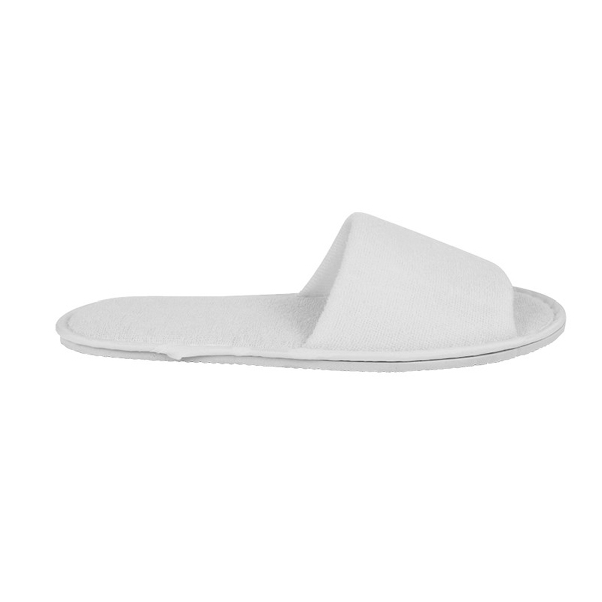 Papuci de hotel cu vârf deschis, lungime 29 cm.