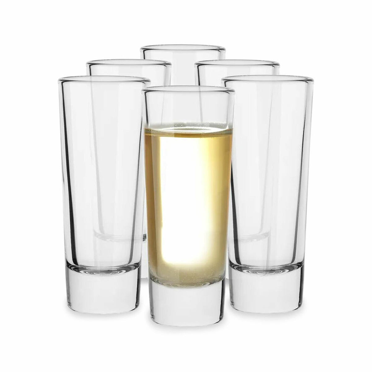Pahare de sticlă pentru lichior/rachiu - 65 ml - înalte - set 6 buc