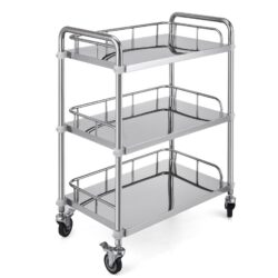 Cărucior medical spitalicesc – 3 polițe | inox