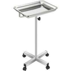 Cărucior de servire din inox - 82-130 cm | reglabil