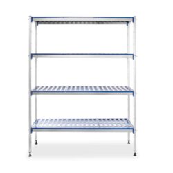 Raft de depozitare din aluminiu - 1280x405x1685 mm | Hendi 812273