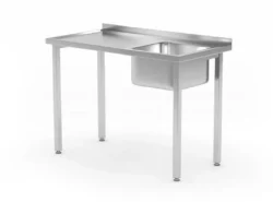 Masă de spălat cu chiuvetă în dreapta - 1000x600x850 mm - Budget Line | Hendi 816783