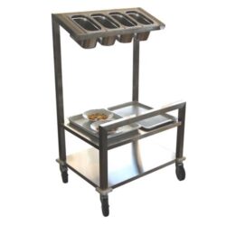 Cărucior pentru tăvi și tacâmuri VPJ-1 - 4 x GN1/4 - 150 mm