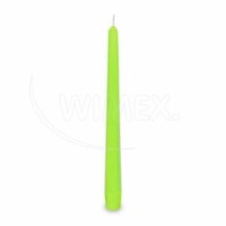 Lumânare conică verde-gălbuie Ø23 x 245 mm [10 buc]