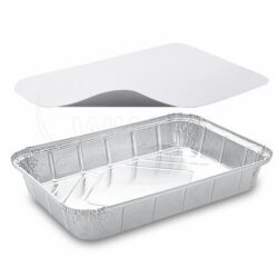 Caserolă (ALU) dreptunghiulară 315 x 215 x 43 mm 2000ml + capac [10 seturi]